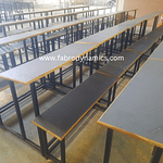 iron and wood classroom dual desks