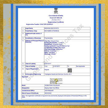 GST Certificate
